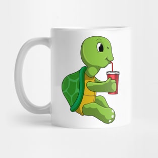 Turtle with Drinking mug with Straw Mug